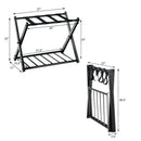 Set of 2 Folding Metal Luggage Rack Suitcase by LJGDeals