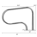 Stainless Steel Swimming Pool Hand Rail with Base Plate by LJGDeals