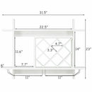 Wall Mount Wine Rack Organizer with Glass Holder Storage Shelf by LJGDeals