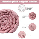60 x80 Inch 15lbs Premium Cooling Heavy Weighted Blanket-Pink by LJGDeals