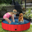 63 Inch Foldable Leakproof Dog Pet Pool Bathing Tub Kiddie Pool for Dogs Cats and Kids by LJGDeals