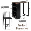 3 Piece Counter Height Pub Dining Set by LJGDeals