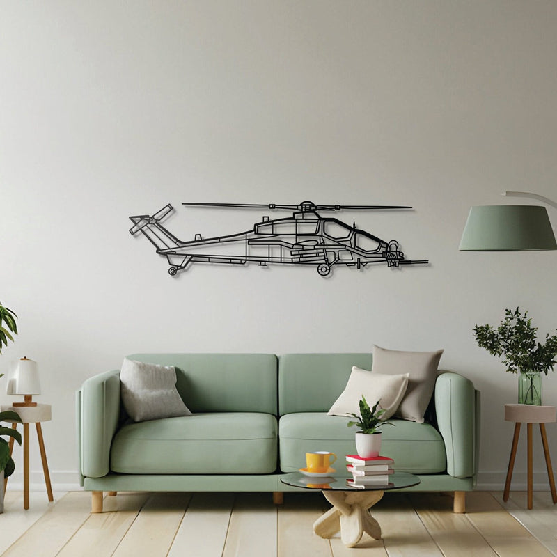 A129D Mangusta Metal Aircraft Wall Art - NCP0310