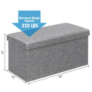 30 Inch Folding Storage Ottoman with Lift Top by LJGDeals