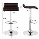 Set of 2 Adjustable PU Leather Backless Bar Stools by LJGDeals