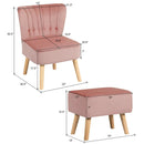 Modern Accent Chair Ottoman Set with Footstool by LJGDeals