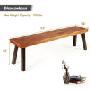 Patio Acacia Wood Dining Bench Seat with Steel Legs by LJGDeals
