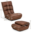 4-Position Adjustable Floor Chair Folding Lazy Sofa by LJGDeals