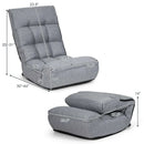 4-Position Adjustable Floor Chair Folding Lazy Sofa by LJGDeals