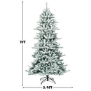 7 Feet Snow Flocked Slim Artificial Christmas Fir Tree by LJGDeals