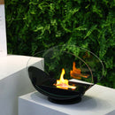 24.5 cm High Portable Tabletop Fireplace | Ventless Bio-Ethanol Fire Pit for Indoor & Outdoor Use | Elegant Decorative Flame by JHY DESIGN