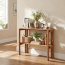3-Tier Folding Wooden Storage Shelf for Entryway & Garden by DirectDeals