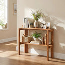 3-Tier Folding Wooden Storage Shelf for Entryway & Garden by LJGDeals