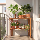 3-Tier Folding Wooden Storage Shelf for Entryway & Garden by DirectDeals
