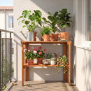 3-Tier Folding Wooden Storage Shelf for Entryway & Garden by LJGDeals