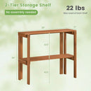 3-Tier Folding Wooden Storage Shelf for Entryway & Garden by LJGDeals