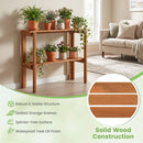 3-Tier Folding Wooden Storage Shelf for Entryway & Garden by LJGDeals