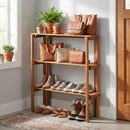 3-Tier Folding Wooden Storage Shelf for Entryway & Garden by LJGDeals
