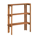 3-Tier Folding Wooden Storage Shelf for Entryway & Garden by LJGDeals