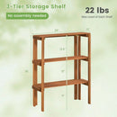 3-Tier Folding Wooden Storage Shelf for Entryway & Garden by LJGDeals