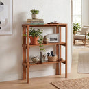 3-Tier Folding Wooden Storage Shelf for Entryway & Garden by LJGDeals
