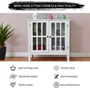 Glass Door Sideboard Console Storage Buffet Cabinet by LJGDeals