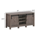 55 Inch TV Sliding Barn Door Entertainment Center with Adjustable Shelves by LJGDeals