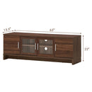 Media Entertainment TV Stand for TVs up to 70 Inches with Adjustable Shelf-Walnut by LJGDeals