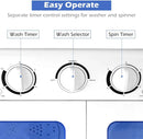 20 lbs Compact Twin Tub Washing Machine for Home Use by LJGDeals