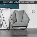 Oversized Foldable Leisure Camping Chair with Sturdy Iron Frame by LJGDeals