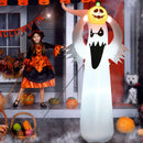6 Feet Halloween Inflatable Blow Up Ghost with Pumpkin and LED Lights by LJGDeals