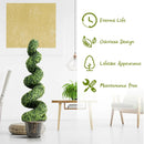 4 Feet Artificial Boxwood Spiral Green Leaves Tree by LJGDeals
