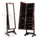 Jewelry Cabinet Stand Mirror Armoire with Large Storage Box by LJGDeals