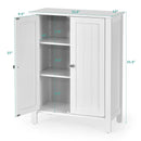 2-Door Bathroom Floor Storage Cabinet Space Saver Organizer by LJGDeals