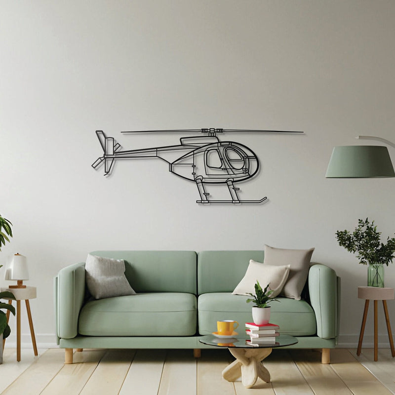 MD 500C Metal Aircraft Wall Art - NCP0391