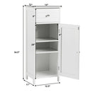 Wooden Bathroom Floor Storage Cabinet with Drawer and Shelf by LJGDeals