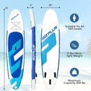 10 Feet Inflatable Stand Up Paddle Board 6 Inches Thick with Backpack Leash Aluminum Paddle by LJGDeals