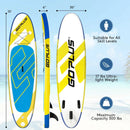 10 Feet Inflatable Stand Up Paddle Board 6 Inches Thick with Backpack Leash Aluminum Paddle by LJGDeals