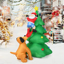6.5 Feet Outdoor Inflatable Christmas Tree Santa Decor with LED Lights by DirectDeals