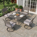 Weave Outdoor Dining Set, 5-Piece, Full Swivel