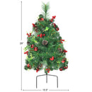 Set of 2 29 Inch Battery Powered Pre-lit Pathway Holiday Christmas Trees by LJGDeals
