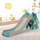 4-in-1 Kids Climber Slide Play Set with Basketball Hoop-Green by LJGDeals