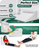 LX8 4-Piece Support for Nighttime Digestive Discomfort & Easier Breathing, Wedge Pillow Set, Pebble White by Lunix