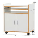 Kitchen Island on Wheels with Removable Shelf and Towel Rack by LJGDeals