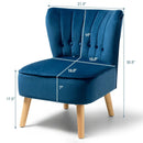 Armless Accent Chair Tufted Velvet Leisure Chair by LJGDeals