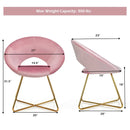 Modern Accent Velvet Dining Arm Chair with Golden Metal Legs and Soft Cushion by LJGDeals