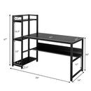 59-Inch Computer Desk Home Office Workstation 4-Tier Storage Shelves by LJGDeals