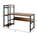 59-Inch Computer Desk Home Office Workstation 4-Tier Storage Shelves by LJGDeals
