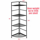 4 Tier Folding Metal Shelf Plant Stand Storage Open Shelf Corner Display Rack by DirectDeals