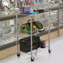 3-Tier Rolling Utility Cart with Handle Bar and Adjustable Shelves by LJGDeals